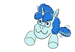 Size: 1300x900 | Tagged: safe, artist:horsesplease, character:party favor, species:pony, :3, behaving like a dog, crying, doggie favor, labradoodle, paint tool sai, tears of joy