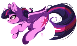 Size: 2183x1301 | Tagged: safe, artist:tohupo, character:twilight sparkle, character:twilight sparkle (alicorn), species:alicorn, species:pony, female, mare, simple background, sneaking, solo, white background