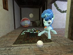 Size: 1024x768 | Tagged: safe, artist:horsesplease, character:party favor, 3d, ball, doggie favor, gmod, happy, panting, tongue out