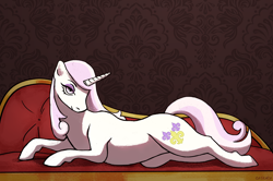 Size: 2784x1850 | Tagged: safe, artist:easery, character:fleur-de-lis, species:pony, species:unicorn, draw me like one of your french girls, fainting couch, female, lounging, mare, solo