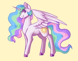 Size: 1989x1559 | Tagged: safe, artist:flaming_trash, character:princess celestia, species:alicorn, species:pony, g4, simple background, smiling, solo