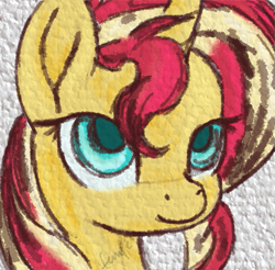 Size: 555x546 | Tagged: safe, artist:temp, character:sunset shimmer, species:pony, species:unicorn, g4, female, mare, solo