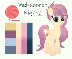 Size: 1347x1104 | Tagged: safe, artist:temp, oc, oc:midsummer nights, species:pegasus, species:pony, g4, reference sheet, solo