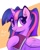 Size: 800x1000 | Tagged: safe, alternate version, artist:lollipony, character:twilight sparkle, character:twilight sparkle (alicorn), species:alicorn, species:pony, g4, alternate hairstyle, book, bust, looking at you, simple background, smiling, solo, twintails