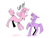 Size: 1004x770 | Tagged: safe, artist:cassettepunk, character:pinkie pie, character:twilight sparkle, character:twilight sparkle (unicorn), species:earth pony, species:pony, species:unicorn, g4, gasp, jumping, scene interpretation