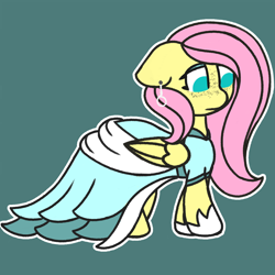 Size: 1280x1280 | Tagged: safe, artist:charleyhorsey, character:fluttershy, species:pegasus, species:pony, g4, dress, ear piercing, freckles, solo