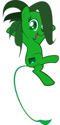 Size: 659x1357 | Tagged: safe, artist:angellight-bases, artist:s-class-destroyer, base used, oc, oc:emerald ember, species:earth pony, species:pony, g4, green, happy, jumping, looking at you, open mouth, raised hoof, raised leg, vector