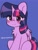 Size: 1020x1341 | Tagged: safe, artist:cottonsweets, character:twilight sparkle, character:twilight sparkle (alicorn), species:alicorn, species:pony, g4, blushing, looking at you, simple background, sitting, smiling, solo