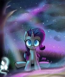 Size: 3300x3900 | Tagged: safe, artist:melanyopris, character:rarity, species:pony, species:unicorn, g4, aura, complex background, cutie mark, sitting, solo