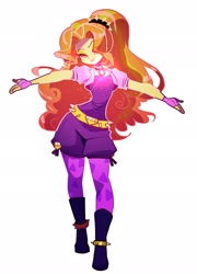 Size: 1473x2048 | Tagged: safe, artist:rain_harf, character:adagio dazzle, species:eqg human, g4, female, gem, looking at you, simple background, siren gem, solo, white background
