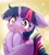 Size: 2160x2400 | Tagged: safe, artist:symbianl, character:twilight sparkle, character:twilight sparkle (alicorn), species:alicorn, species:pony, g4, blushing, bust, floppy ears, open mouth, self winghug, simple background, solo, wingding eyes