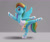 Size: 1920x1611 | Tagged: safe, artist:odooee, character:rainbow dash, species:pegasus, species:pony, g4, ballerina, dress, looking at you, profile, simple background, smiling, solo, spread wings, tutu
