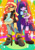 Size: 1280x1829 | Tagged: safe, artist:hanasakiyunarin, character:spike, character:sunset shimmer, character:twilight sparkle, character:twilight sparkle (eqg), species:dog, species:eqg human, g4, my little pony:equestria girls, anime, female, panty and stocking with garterbelt, parody, style emulation, trio