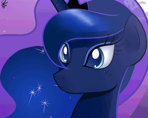 Size: 500x400 | Tagged: safe, artist:sallymon, character:princess luna, species:alicorn, species:pony, g4, animated, bust, ethereal mane, flowing mane, solo