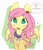 Size: 1051x1218 | Tagged: safe, artist:bunchedupletters, character:fluttershy, species:pegasus, species:pony, g4, :3, abstract background, alternate hairstyle, anime, aoi inuyama, beanbrows, blushing, bronybait, bust, clothing, cute, dawwww, dialogue, eyebrows, hair beads, hair tie, looking at you, open mouth, otakushy, sailor uniform, school uniform, shyabetes, simple background, smiling, snaggletooth, solo, speech bubble, spread wings, sweat, sweet dreams fuel, talking to viewer, text, uniform, weapons-grade cute, wings, yuru camp