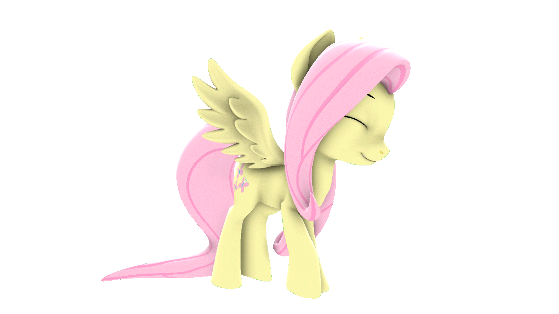 Size: 1920x1080 | Tagged: safe, artist:skytail07, character:fluttershy, species:pegasus, species:pony, g4, animated, cute, dancing, simple background, solo, transparent background