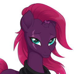 Size: 1228x1182 | Tagged: safe, artist:nathayro37, character:tempest shadow, species:pony, species:unicorn, g4, bust, looking at you, movie accurate, simple background, solo, transparent background