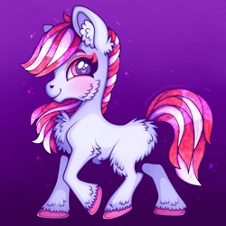 Size: 1200x1200 | Tagged: safe, artist:chocchippony, character:sugar moonlight, species:earth pony, g5, chest fluff, ear fluff, side view, solo, unshorn fetlocks