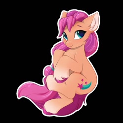 Size: 830x832 | Tagged: safe, artist:d.w.h.cn, character:sunny starscout, species:earth pony, species:pony, g5, my little pony: a new generation, cheek fluff, chest fluff, coat markings, colored hooves, cute, ear fluff, female, hooves, looking at you, mare, simple background, smiling, smiling at you, socks (coat marking), solo, sunnybetes, transparent background, unshorn fetlocks