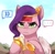 Size: 1200x1185 | Tagged: safe, artist:maren, character:pipp petals, species:pegasus, species:pony, g5, annoyed, bust, cellphone, female, mare, phone, pipp wings, solo, underhoof