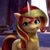 Size: 1078x1085 | Tagged: safe, artist:mira.veike, edit, edited screencap, screencap, character:sunset shimmer, species:pony, species:unicorn, g4, g5, my little pony: a new generation, my little pony:equestria girls, female, g4 to g5, g5 movie accurate, generation leap, jewelry, mare, regalia, solo, style emulation