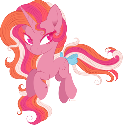 Size: 3920x3989 | Tagged: safe, artist:illumnious, character:galaxy (g1), species:pony, species:twinkle eyed pony, species:unicorn, g1, bow, long mane, photo, solo, transparent background