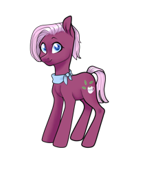 Size: 1200x1400 | Tagged: safe, artist:veracon, character:jasmine leaf, species:earth pony, species:pony, g4, ascot, cute, cutie mark, female, looking at you, mare, simple background, smiling, solo, transparent background