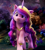 Size: 726x798 | Tagged: safe, artist:mira.veike, edit, edited screencap, screencap, character:izzy moonbow, character:princess cadance, species:alicorn, species:pony, species:unicorn, g4, g5, my little pony: a new generation, 3d, bridlewood, female, g4 to g5, g5 movie accurate, generation leap, gradient hair, jewelry, mare, multicolored hair, raised hoof, recolor, regalia, solo, style emulation, unshorn fetlocks