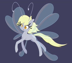 Size: 1626x1422 | Tagged: safe, artist:aquaticvibes, character:derpy hooves, species:breezies, newbie artist training grounds, g4, antennae, atg 2021, cutie mark, female, simple background, solo, spread wings, wings