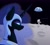 Size: 2000x1800 | Tagged: safe, artist:aquaticvibes, character:nightmare moon, character:princess luna, species:alicorn, species:human, species:pony, newbie artist training grounds, g4, armor, astronaut, atg 2021, clothing, dialogue, duo, earth, ethereal mane, eyeshadow, female, galaxy mane, luna and the nauts, makeup, mare, meme, moon, moonbase alpha, space suit, text
