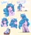 Size: 1071x1200 | Tagged: safe, artist:koishi_chikasa, character:izzy moonbow, species:pony, species:unicorn, g5, ball, beans, chair, childproof horn, collage, colored hooves, cute, dialogue, female, glasses, gradient hair, hooves, horn, hornball, izzy's beans, izzy's tennis ball, izzybetes, mare, massage chair, multicolored hair, profile, raised hoof, round glasses, sitting, sparkles, speech bubble, tennis ball, text, toy, underhoof, unshorn fetlocks