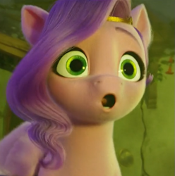 Size: 591x596 | Tagged: safe, screencap, character:pipp petals, species:pegasus, species:pony, g5, circlet, female, mare, open mouth, pipp wings, pog, solo, surprised, wide eyes