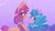Size: 1200x675 | Tagged: safe, artist:hypocriteaw2, character:izzy moonbow, character:sunny starscout, species:earth pony, species:pony, species:unicorn, ship:starbow, g5, chest fluff, duo, duo female, female, gradient hair, looking at each other, multicolored hair, pouting, shipping, simple background, staring contest