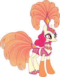 Size: 802x1024 | Tagged: safe, artist:nightdragon09, derpibooru original, character:sunset circus, species:earth pony, species:pony, episode:viva las pegasus, g4, my little pony: friendship is magic, background pony, digital art, show mares, showgirl, simple background, solo, transparent background, vector