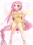 Size: 1275x1725 | Tagged: safe, artist:mw-magister, character:fluttershy, species:human, g4, bare shoulders, bra strap, bracelet, breasts, busty fluttershy, butterfly, clothing, colored pupils, curvy, cute, detached sleeves, dress, female, flowing hair, humanized, impossibly long hair, jewelry, long hair, looking at you, open mouth, shyabetes, simple background, sitting, smiling, socks, solo, species swap, upskirt denied, white background, winged humanization, wings