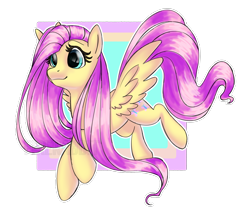 Size: 3440x2897 | Tagged: safe, artist:fotia-kouneli, character:fluttershy, species:pegasus, species:pony, g4, abstract background, female, flying, high res, mare, outline, partial background, simple background, smiling, solo, spread wings, three quarter view, transparent background, white outline, wings