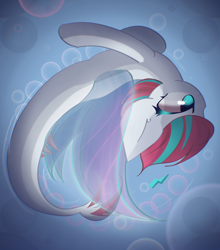Size: 1850x2100 | Tagged: safe, artist:miryelis, character:zipp storm, species:pegasus, species:seapony (g4), g5, blue background, blue eyes, bubble, clothing, dorsal fin, female, fin wings, fins, fish tail, flowing mane, flowing tail, no pupils, ocean, profile, seaponified, see-through, simple background, solo, species swap, swimming, tail, underwater, water, wings