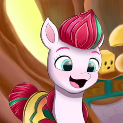 Size: 2100x2100 | Tagged: safe, artist:pipp_petal, character:zipp storm, species:pegasus, species:pony, g5, adorazipp, clothing, colored eyebrows, cute, digital art, eyebrows, female, mare, open mouth, open smile, smiling, solo