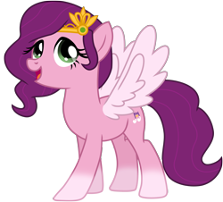 Size: 6495x5863 | Tagged: safe, artist:ejlightning007arts, character:pipp petals, species:pegasus, species:pony, g5, my little pony: a new generation, adorapipp, circlet, coat markings, cute, digital art, female, g5 to g4, jewelry, mare, open mouth, pipp wings, simple background, socks (coat marking), solo, spread wings, three quarter view, tiara, transparent background, vector, wings