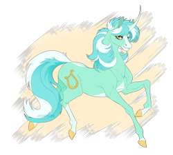 Size: 2000x1800 | Tagged: safe, artist:dementra369, character:lyra heartstrings, species:pony, species:unicorn, g4, abstract background, blaze (coat marking), coat markings, colored hooves, curved horn, female, hoers, hooves, horn, looking at you, mare, raised hoof, socks (coat marking), solo, transparent background
