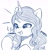 Size: 1953x2048 | Tagged: safe, artist:maren, character:izzy moonbow, species:pony, species:unicorn, g5, my little pony: a new generation, bust, cup, doodle, drink, eyebrows, eyebrows visible through hair, female, food, gradient hair, hoof hold, horn, mare, monochrome, multicolored hair, open mouth, signature, simple background, solo, tea, unshorn fetlocks, white background