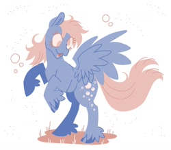 Size: 1200x1050 | Tagged: safe, artist:pastacrylic, character:derpy hooves, species:pegasus, species:pony, g4, bubble, cute, derpabetes, rearing
