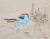 Size: 2224x1751 | Tagged: safe, artist:romulus4444, character:rainbow dash, species:pegasus, species:pony, g4, art challenge, canterlot, flying, manechat, manechat challenge, pencil drawing, ponyday, rainbow dash day, solo, traditional art