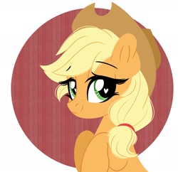 Size: 2048x1985 | Tagged: safe, artist:emberslament, character:applejack, species:earth pony, species:pony, g4, bust, portrait, simple background, solo, wingding eyes