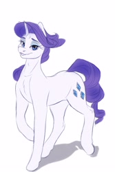 Size: 2000x3000 | Tagged: safe, artist:galinn-arts, character:rarity, species:pony, species:unicorn, g4, looking at you, simple background, solo, three quarter view, white background