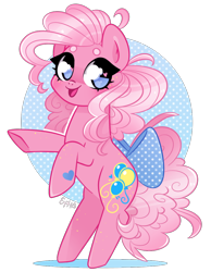 Size: 640x825 | Tagged: safe, artist:euphoriapony, character:pinkie pie (g3), species:earth pony, species:pony, g3, chibi, simple background, smiling, solo, transparent background