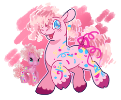Size: 2048x1690 | Tagged: safe, artist:goatpaste, character:pinkie pie (g3), species:earth pony, species:pony, g3, g3.5, simple background, solo, white background