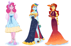 Size: 1280x829 | Tagged: safe, artist:chsdiaries, character:pinkie pie, character:rainbow dash, character:sunset shimmer, species:eqg human, g4, my little pony:equestria girls, trio