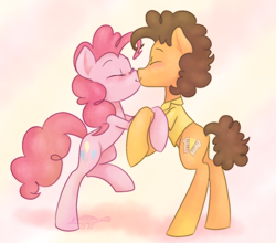Size: 1250x1100 | Tagged: safe, artist:imaplatypus, character:cheese sandwich, character:pinkie pie, species:earth pony, species:pony, ship:cheesepie, g4, kissing, shipping, straight