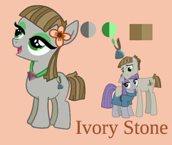 Size: 636x533 | Tagged: safe, artist:rhythms7, character:maud pie, character:mudbriar, oc, oc:ivory stone, parent:maud pie, parent:mudbriar, parents:maudbriar, species:earth pony, species:pony, ship:maudbriar, g4, female, offspring, shipping